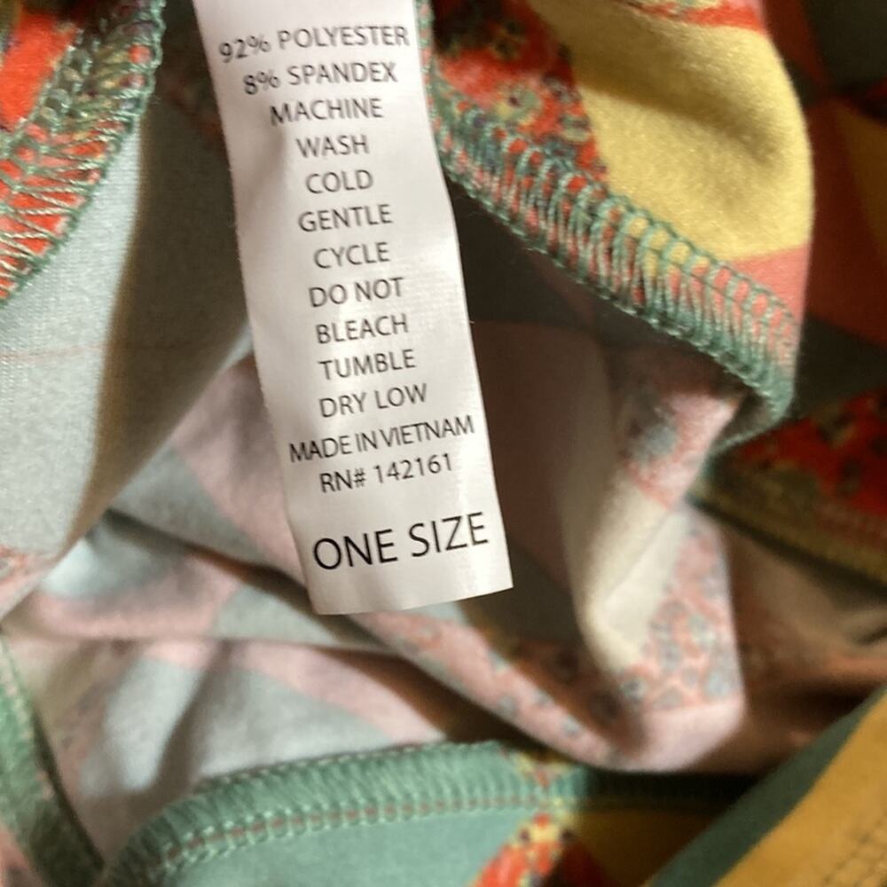 New LulaRoe Quilt Look Leggings One Size - Picture 7 of 7